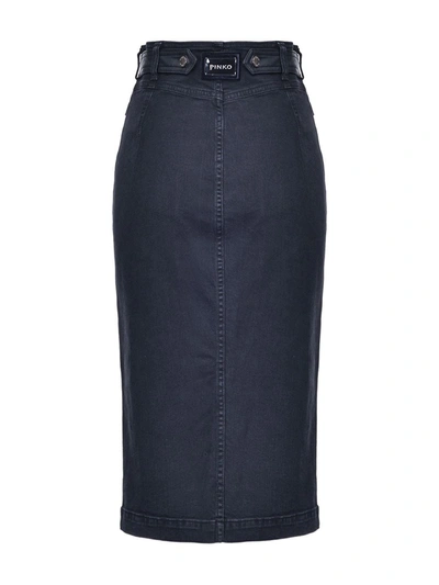 Shop Pinko Rear Split Pencil Skirt In Black