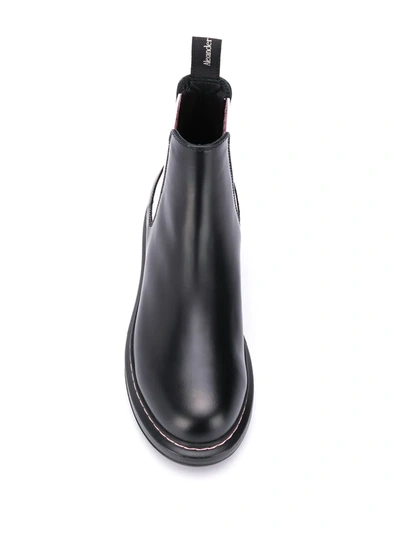 Shop Alexander Mcqueen Contrast Panels Chelsea Boots In Black