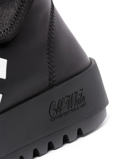 Off-white High-top Sneakers Nappa Moto Wrap Sneaker In Black