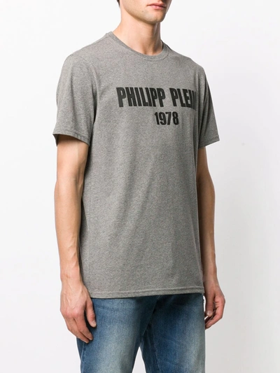Philipp Plein T-shirt Round Neck Ss Pp1978 In Grey