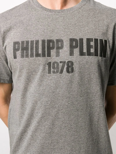 Shop Philipp Plein Logo Print T-shirt In Grey