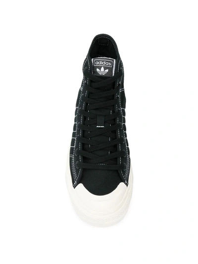 Shop Adidas Originals Nizza Rf Sneakers In Black