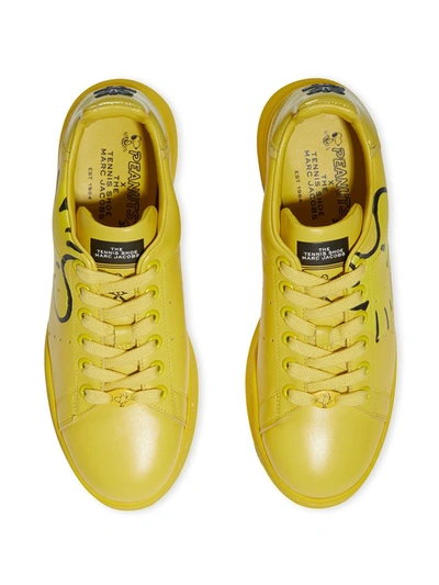 Shop Marc Jacobs X Peanuts The Tennis Shoe Sneakers In Yellow