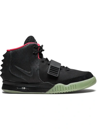 Shop Nike Air Yeezy 2 Nrg "solar Red" Sneakers In Black