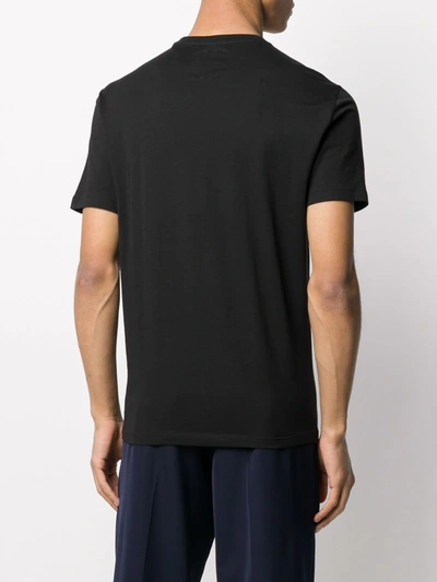 Shop Armani Exchange Logo Print Short-sleeve T-shirt In Black