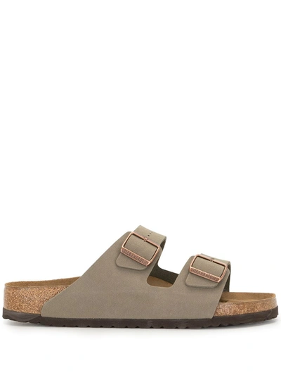 Shop Birkenstock Arizona Side Buckle Sandals In Brown