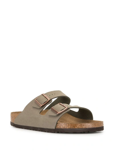 Shop Birkenstock Arizona Side Buckle Sandals In Brown