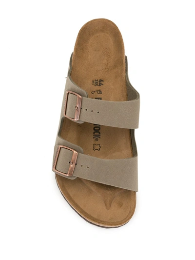 Shop Birkenstock Arizona Side Buckle Sandals In Brown