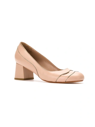 Shop Sarah Chofakian Leather Pumps In Neutrals