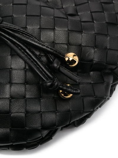 Shop Bottega Veneta Intrecciato Leather Crossbody Bag In Black