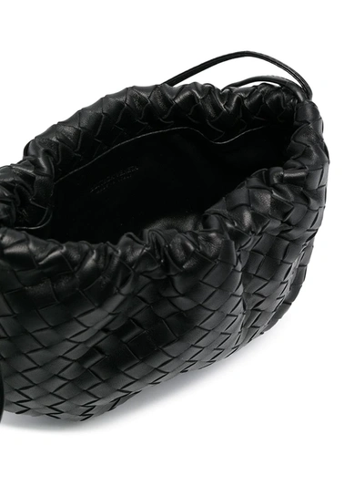 Shop Bottega Veneta Intrecciato Leather Crossbody Bag In Black