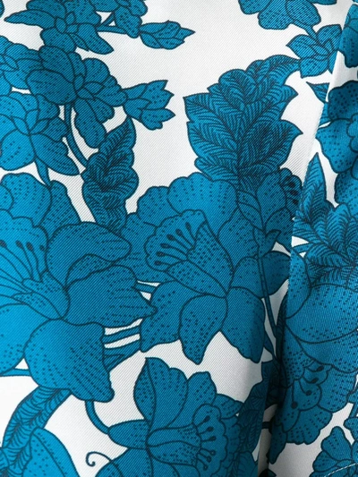 La Doublej Floral Print Maxi Dress In Blue
