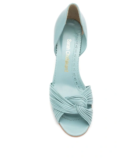 Shop Sarah Chofakian Leather Pumps In Blue