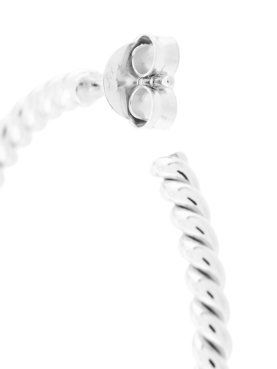 Shop Isabel Lennse Large Twisted Loops In Silver
