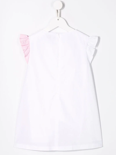 Simonetta Bow Print Dress In White