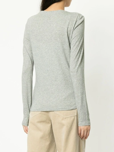 Shop Vince Slim-fit Jersey In Grey
