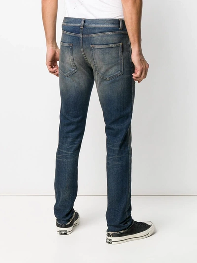 acid wash straight leg jeans