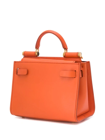 Shop Dolce & Gabbana Sicily 62 Shoulder Bag In Orange