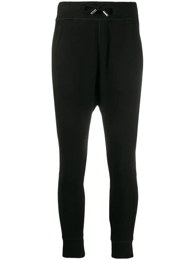 Dsquared2 Drawstring Stretch-fit Track Pants In Black