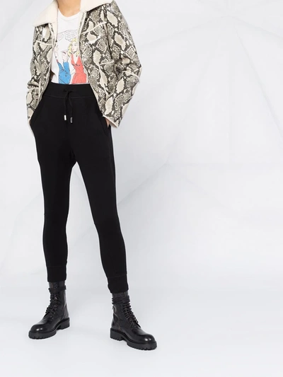 Dsquared2 Drawstring Stretch-fit Track Pants In Black