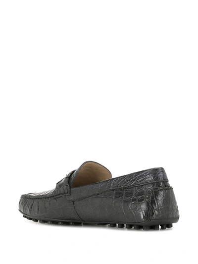 Shop Dolce & Gabbana Square-toe Loafers In Blue