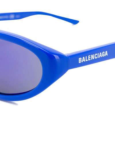 BALENCIAGA NEO ROUND SUNGLASSES - 蓝色