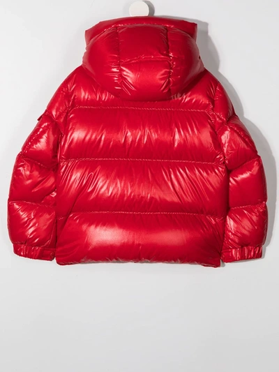 Shop Moncler Padded Down Jacket In Red