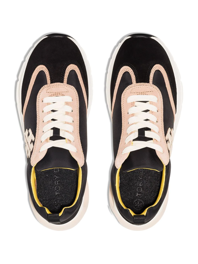 Shop Tory Burch Good Luck Low-top Sneakers In Black