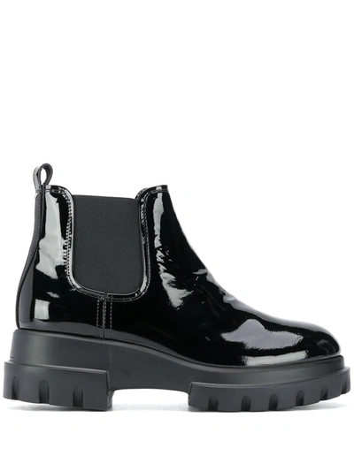Shop Agl Attilio Giusti Leombruni Elasticated Ankle Boots In Black