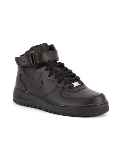 Shop Nike Air Force 1 Mid '07 "triple Black" Sneakers