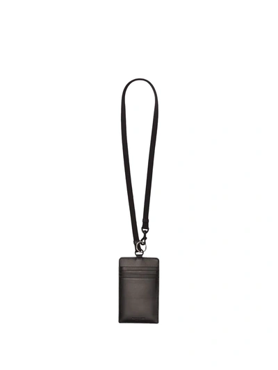 Shop Alexander Mcqueen Logo-print Leather Smartphone Case In Black