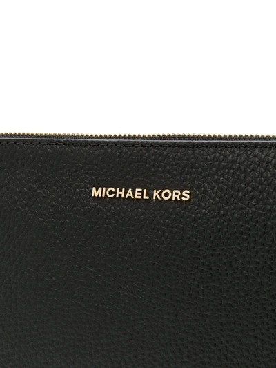 Shop Michael Michael Kors Large Double Pouch Crossbody Bag In Black