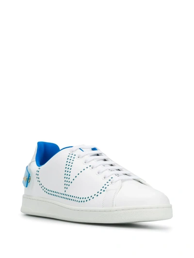 Shop Valentino Backnet Vlogo Low-top Sneakers In White