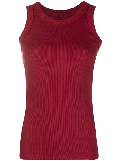 Shop Styland Fitted Tank Top In Red