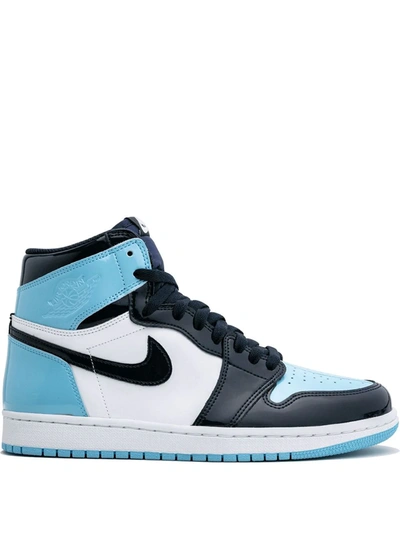 Shop Jordan Air  1 High Og "unc Patent Leather" Sneakers In Blue