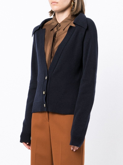 Nanushka Wool And Cashmere Jodi Cardigan In Blau