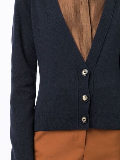 Nanushka Wool And Cashmere Jodi Cardigan In Blau