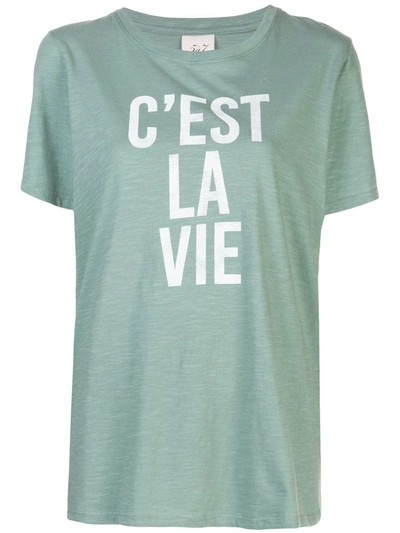 Shop Cinq À Sept C'est La Vie T-shirt In Green