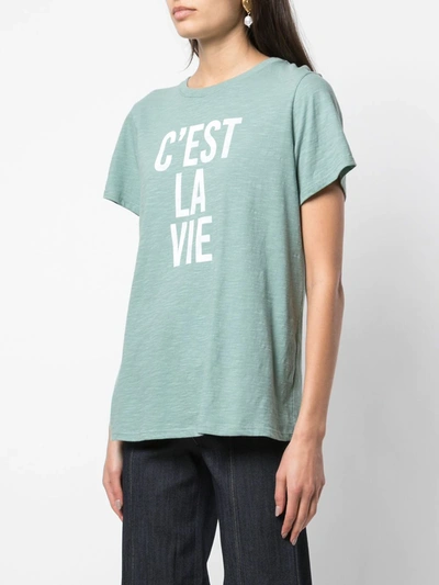 Shop Cinq À Sept C'est La Vie T-shirt In Green