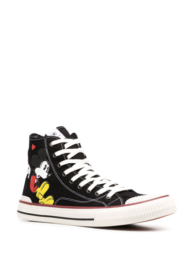 Shop Moa Master Of Arts Mickey Mouse High-top Sneakers In Black