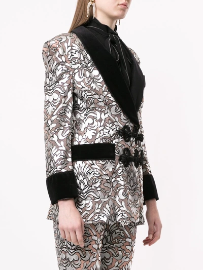 Dolce & Gabbana Baroque Print Blazer In Pink