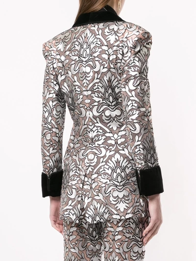 Dolce & Gabbana Baroque Print Blazer In Pink