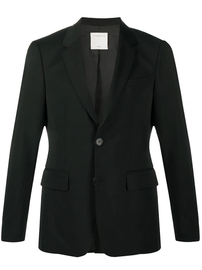 Shop Sandro One-button Tailor Blazer In Black
