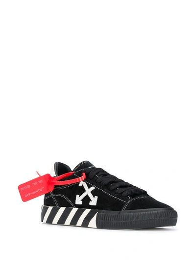 Shop Off-white Arrow Vulcanized Low-top Sneakers In Black ,white