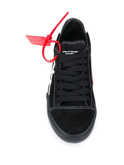 Shop Off-white Arrow Vulcanized Low-top Sneakers In Black ,white