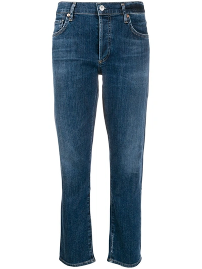 Shop Citizens Of Humanity Straight Jeans In Blue