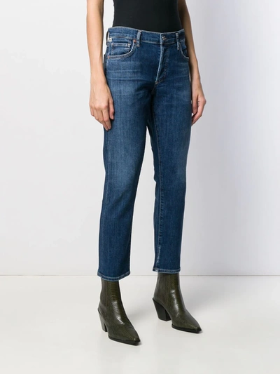 Shop Citizens Of Humanity Straight Jeans In Blue