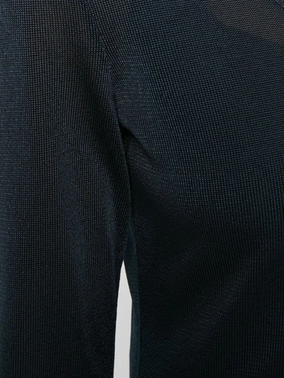 Pre-owned Versace Semi-sheer Blouse In Blue