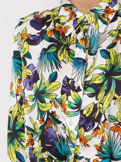 Amir Slama Printed Silk Shirt In White