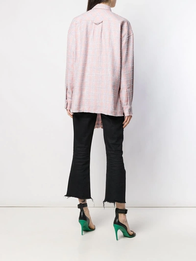 Shop Faith Connexion Oversized Check Shirt In Pink